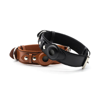 Leather AirTag Dog Collar (airtag not included)